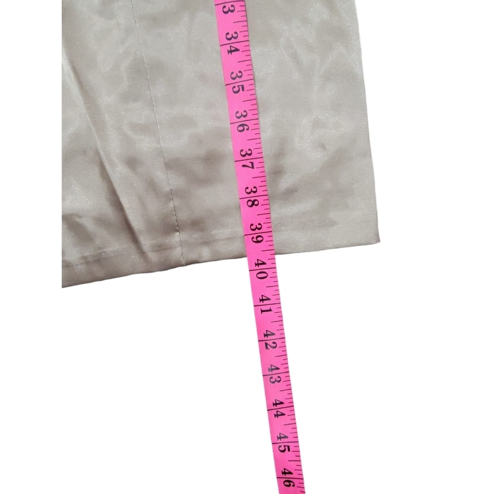 (W) Satin Ruched Gold Dress From LeChateau - Picture 7 of 7